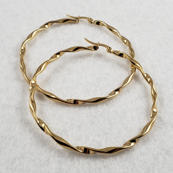2.25" Stainless Steel Hoops - Picture 4 of 7